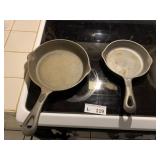 (2) Cast Iron Skillets