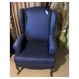 Queen-Anne Style Wingback Arm Chair