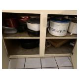 Dishes, Small Kitchen Appliances in Lower Cabinets