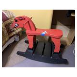 Wood Razorback Rocking Horse
