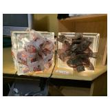 (2) Square Glass Lighted Blocks