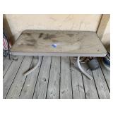 Metal Glass Top Patio Coffee Table