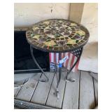 Round Mosaic Accent Table