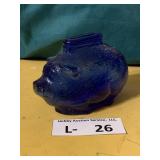 MCM Cobalt Blue Small Piggy Bank