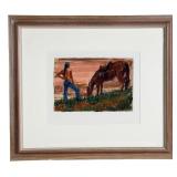 Richard Segalman 'Cool Break' Pastel Painting