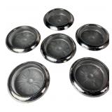 Frank M. Whiting Sterling Silver & Glass Coasters