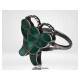 Native American Sterling Turquoise Butterfly Ring