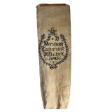 Antique German LinenMilitary Body Bag 1883 Folk