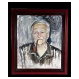 Oksana Grineva Portrait of Hugh Hefner Painting