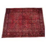 Antique Persian Sarouk Hand-Knotted Wool Rug