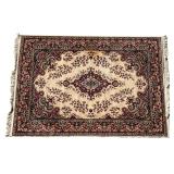 Leonstan Persian Design Medallion Rug Ivory Field