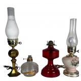 Vintage Hurricane Style Electric Lamps & Oil Lamps