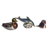 Royal Crown Derby Porcelain Paperweights- Dolphin,