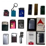 Collection of Vintage Cigarette Lighters -  Zippo