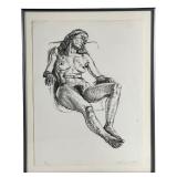 James Valerio 'Nude' 1971 Signed LE Lithograph