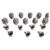 Ricco Deruta Miniature Italian Lidded Bowls & Cups