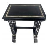Antique Regency Ebonized Inlay Nesting Tables 1820