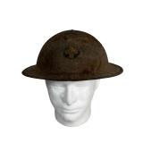 WWI Doughboy Brodie Steel Helmet w/ Medic Cross