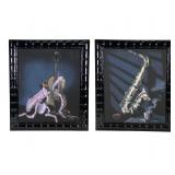 Jazz Music Canvas Art Violin Saxophone Still Life