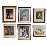 Assorted Framed Artwork Collection- Paintings & Li