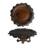 Bradley & Hubbard Victorian Cast Metal Tazza & Pla