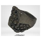 Massive Sterling Silver Brutalist Nugget Ring