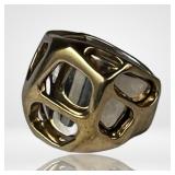 Robert Lee Morris Sterling Silver & Brass Ring