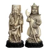 Japanese Seven Lucky Gods - Jurojin & Bishamonten