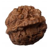 Antique Chinese Carved Hediao Walnut Village Scene