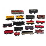 Vintage Marx Tin Litho Train Cars & Locomotives