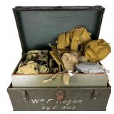 Vintage US Army Footlocker with Military Gear