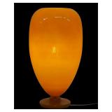 1970s Italian Biomorphic Amber Glass Balloon Lamp