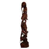 Antique Chinese Boxwood Wood  Carved Sculpture