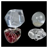 Collection of Signed Art Glass Paperweights & Vase