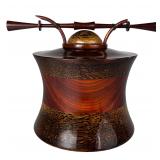 Matthew Hatala Lacquered Turned Wood Vessel