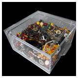 Box filled with Vintage Unsearched Costume Jewelry