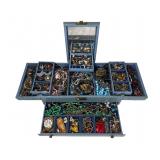 Vintage Jewelry Box full of Costume Jewelry