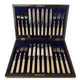 Antique English Fish Cutlery Silverware Set