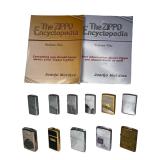 Vintage Zippo Lighters w/ Zippo Encyclopedia Books