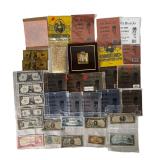 Gold, Silver & Copper Leafing Supplies w/ Currency