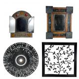 Wall Decor Mexican Tin Mirrors, Metal Tree of Life