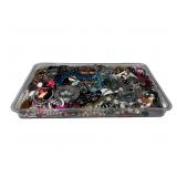 Tray Filled with Unsearched Costume Craft Jewelry
