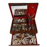 Box Filled with Unsearched Costume & Craft Jewelry