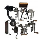 Antique Kitchen Tools, Meat Grinders, Corn Sheller