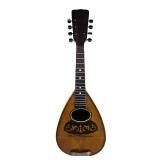 Antique 8-String Bowl-Back Mandolin Inlaid Pickgu