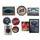 Vintage Advertising Signs, Mirrors & Wall Clocks