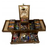 Vintage Jewelry Box Filled with Unsearched Jewelry
