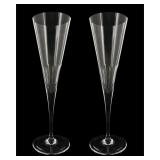 Pair of Tiffany & Co. Crystal Champagne Flutes