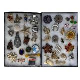 Group of Fashion Jewelry Brooches and Pins