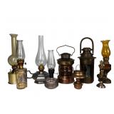 Lot of Vintage Kerosene & Oil Lamps, Lanterns